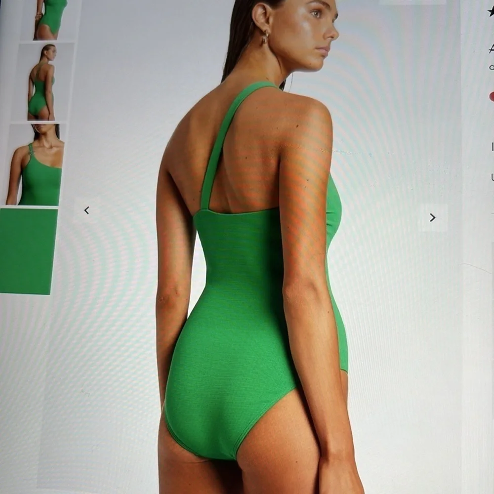 Jets Australia Isla Rib One Shoulder Swimsuit 8
